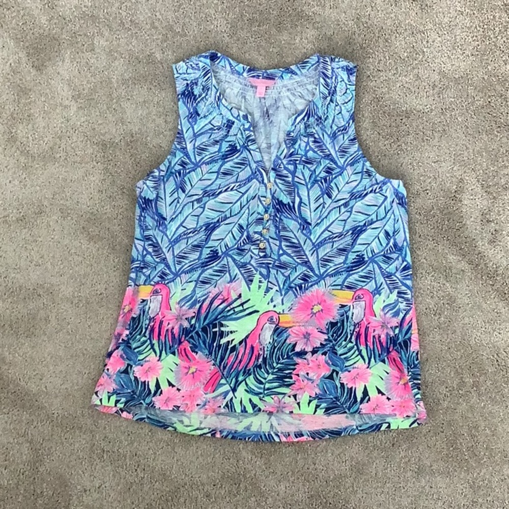 Lilly Pulitzer Bennet Blue Let’s Mango Essie Top L